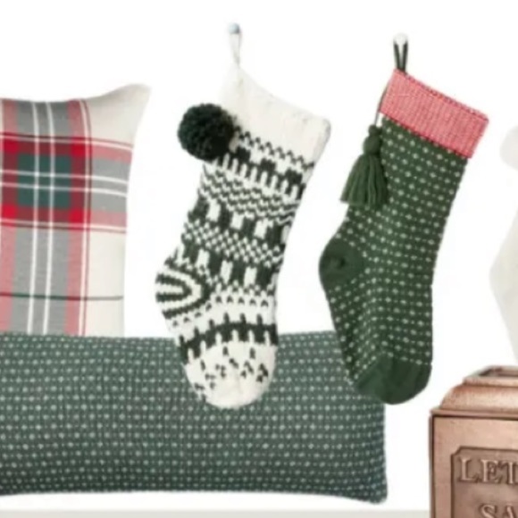 Hearth & Hand with Magnolia Holiday Stocking green - Picture 1 of 4